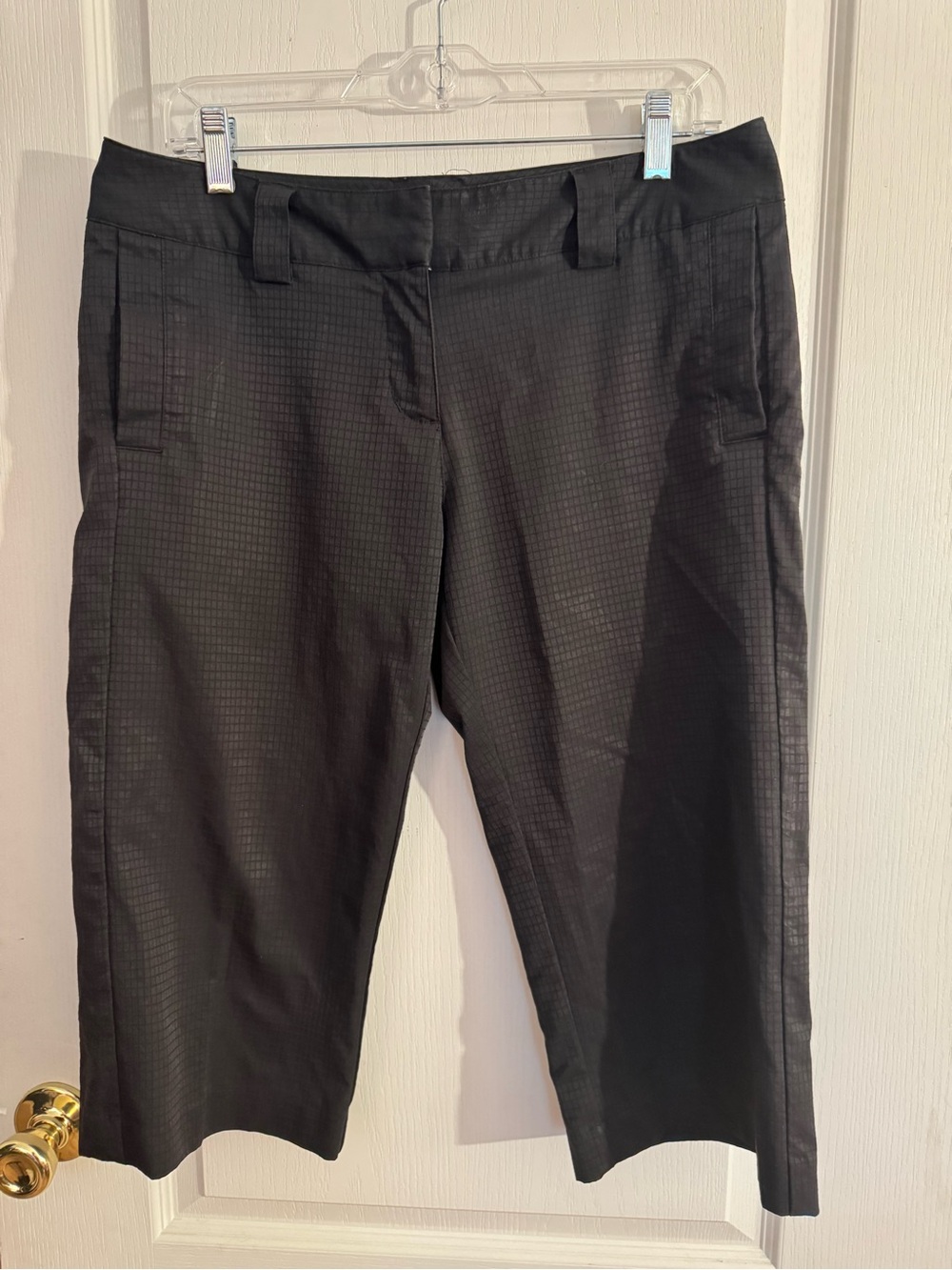 adidas Black Bermuda Shorts with Subtle Grid print